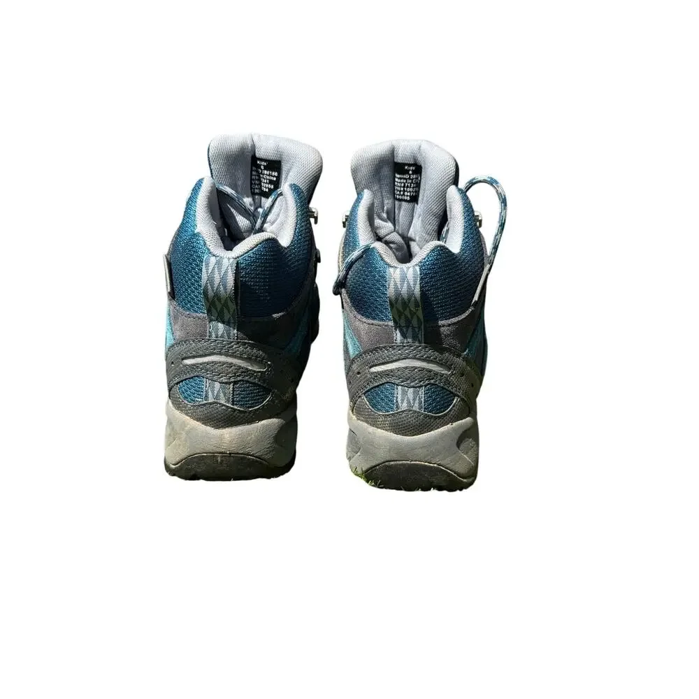 L.L.Bean Kids Size 6 Trail Model Waterproof Hiking Boots Blue Gray